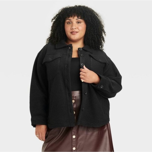 Ava & Viv Shacket Black XXL - Picture 1 of 5